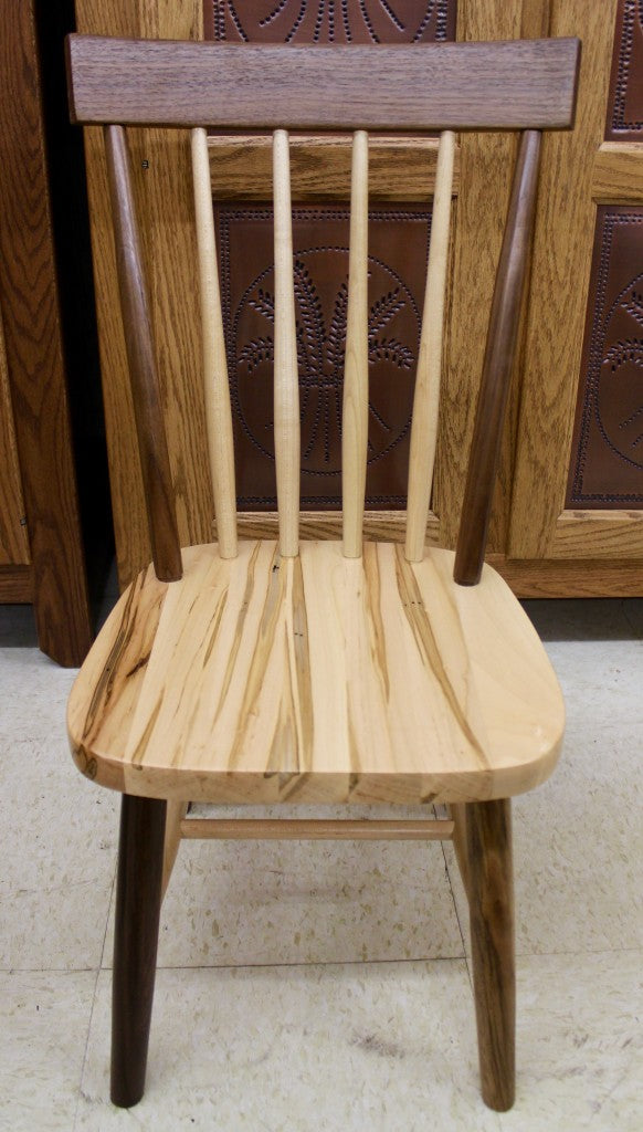 Comb Back Child’s Table with Four Chairs in Wormy Maple & Walnut