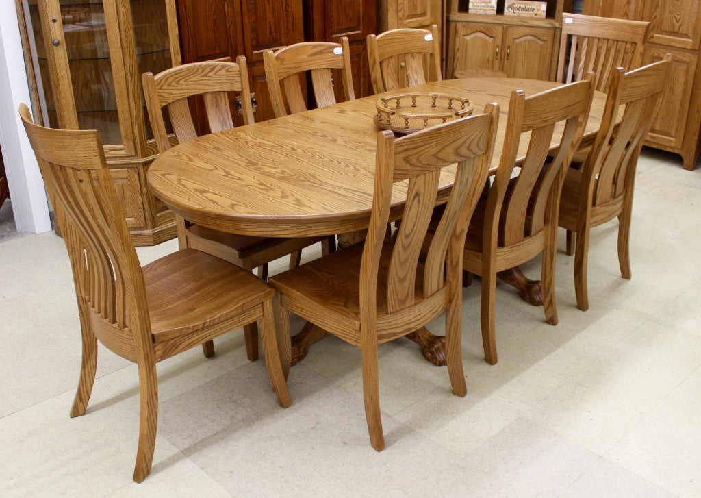 Double Pedestal Table with Claw Feet