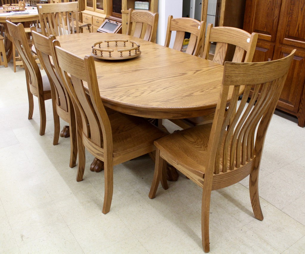 Double Pedestal Table with Claw Feet