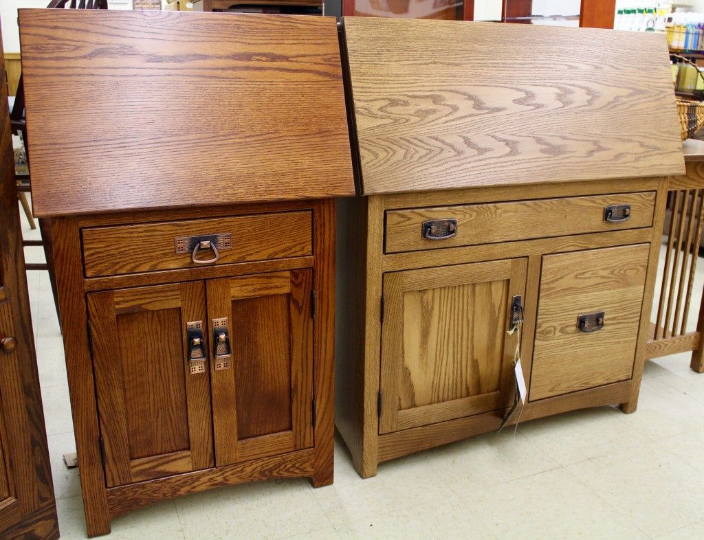 Mission Large Secretary Desk with File Drawer