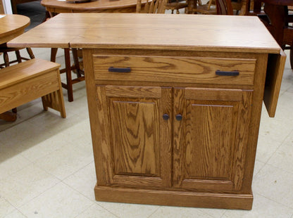 Traditional Raised Panel Island with Drop Leaf Top