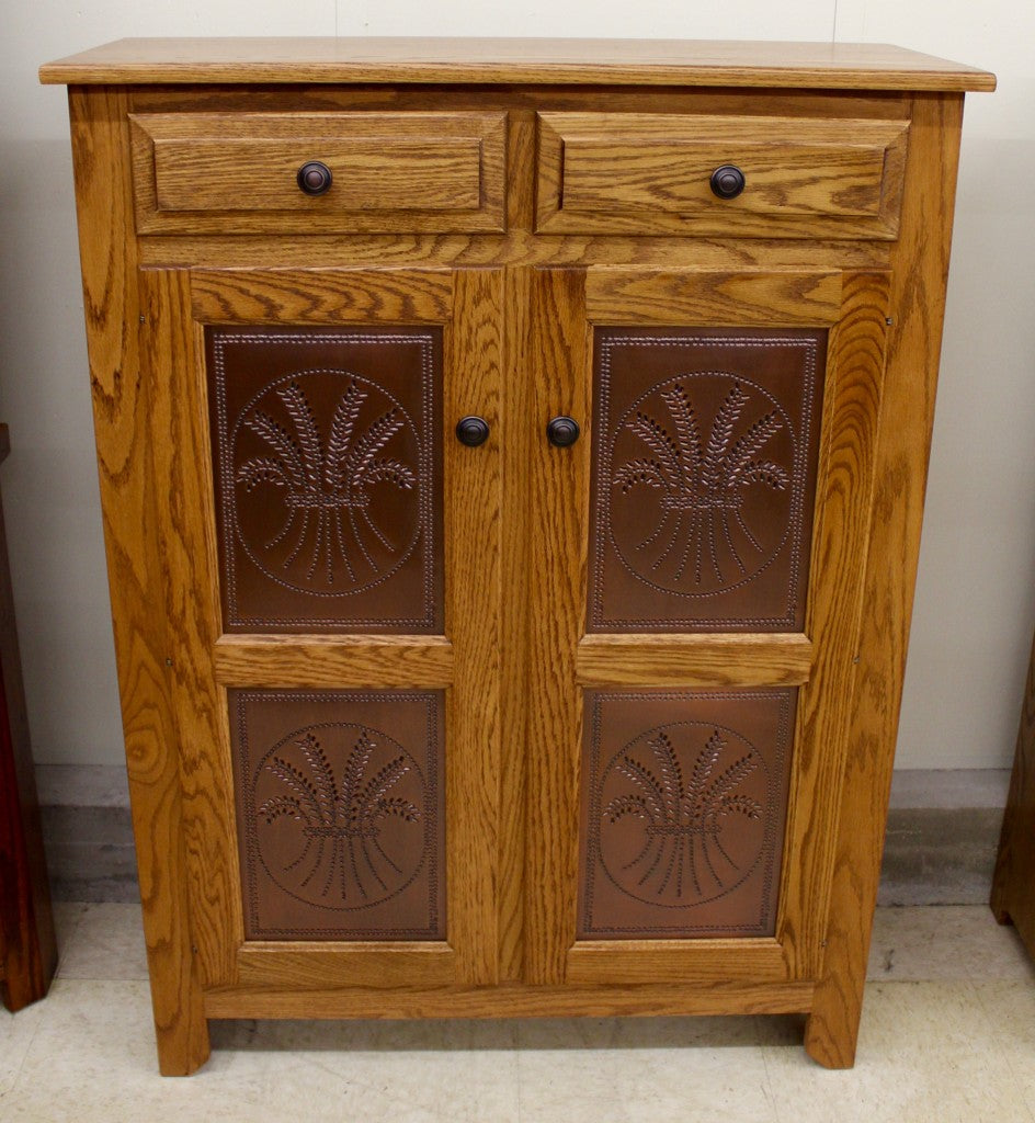 Pie Safe with Copper Wheat Panels