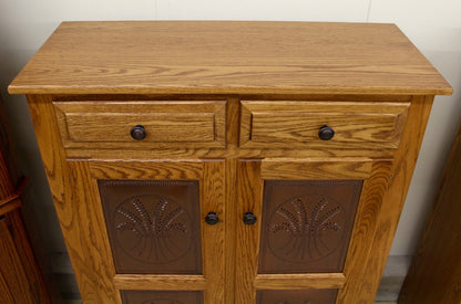 Pie Safe with Copper Wheat Panels