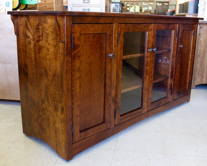 Lancaster Mission 62” TV Stand / Entertainment Center in Rustic Cherry