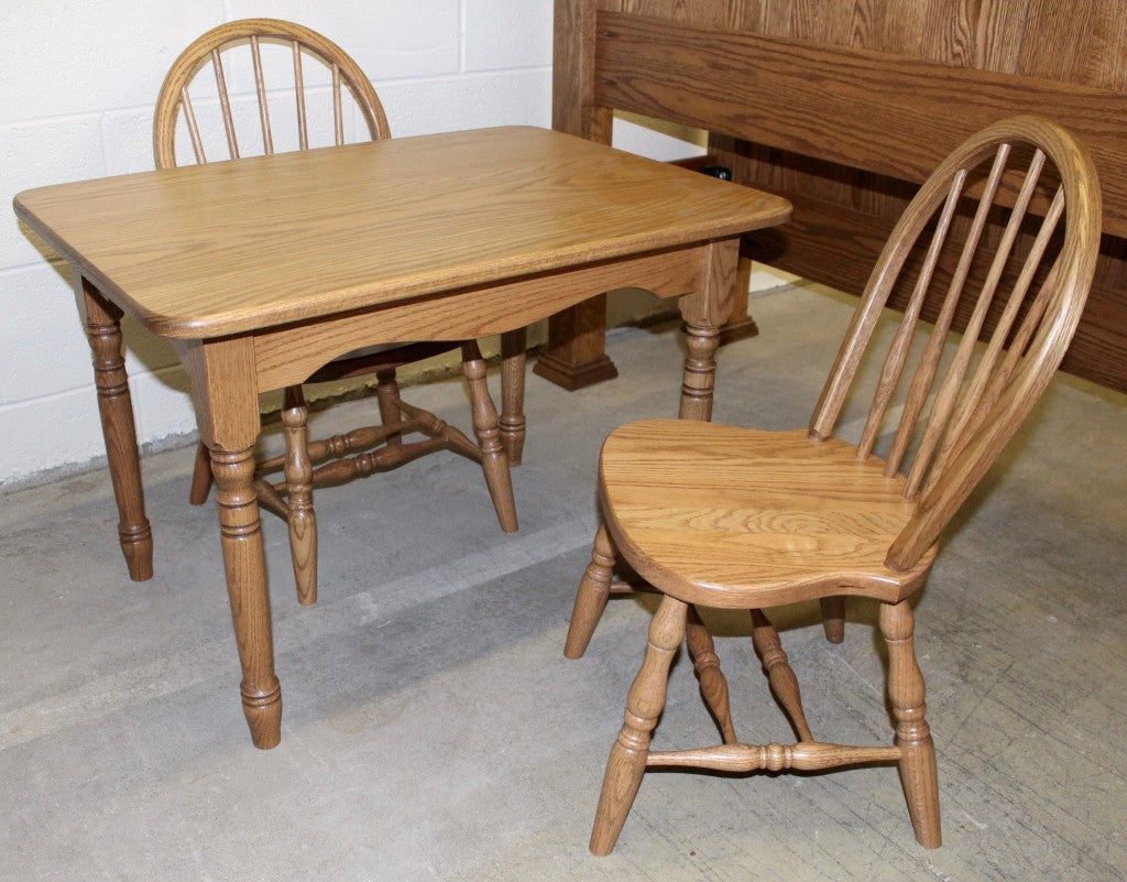 Deluxe Child’s Table with Two Bow Back Child's Chairs