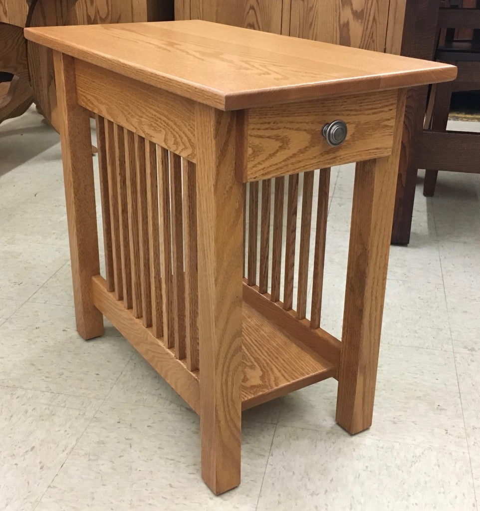 Lancaster Mission Chair Side Table with Drawer