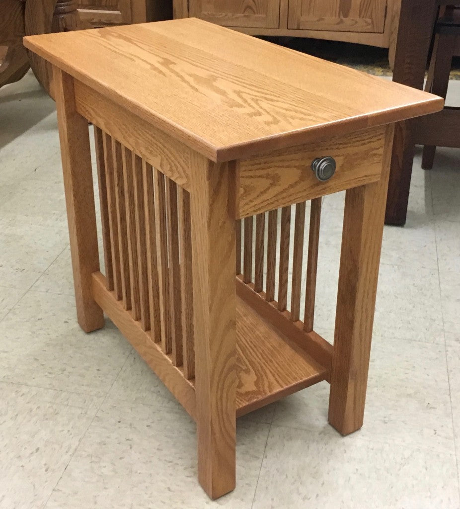 Lancaster Mission Chair Side Table with Drawer