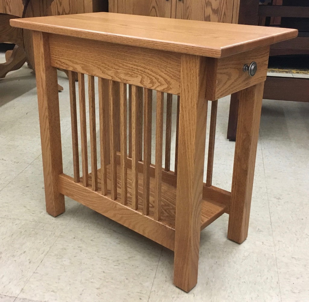 Lancaster Mission Chair Side Table with Drawer