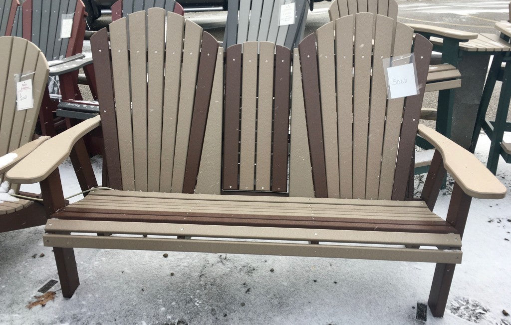 Poly 5′ Adirondack Bench With Fold Down