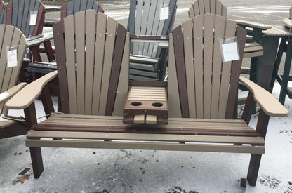 Poly 5′ Adirondack Bench With Fold Down