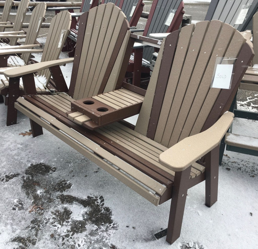 Poly 5′ Adirondack Bench With Fold Down