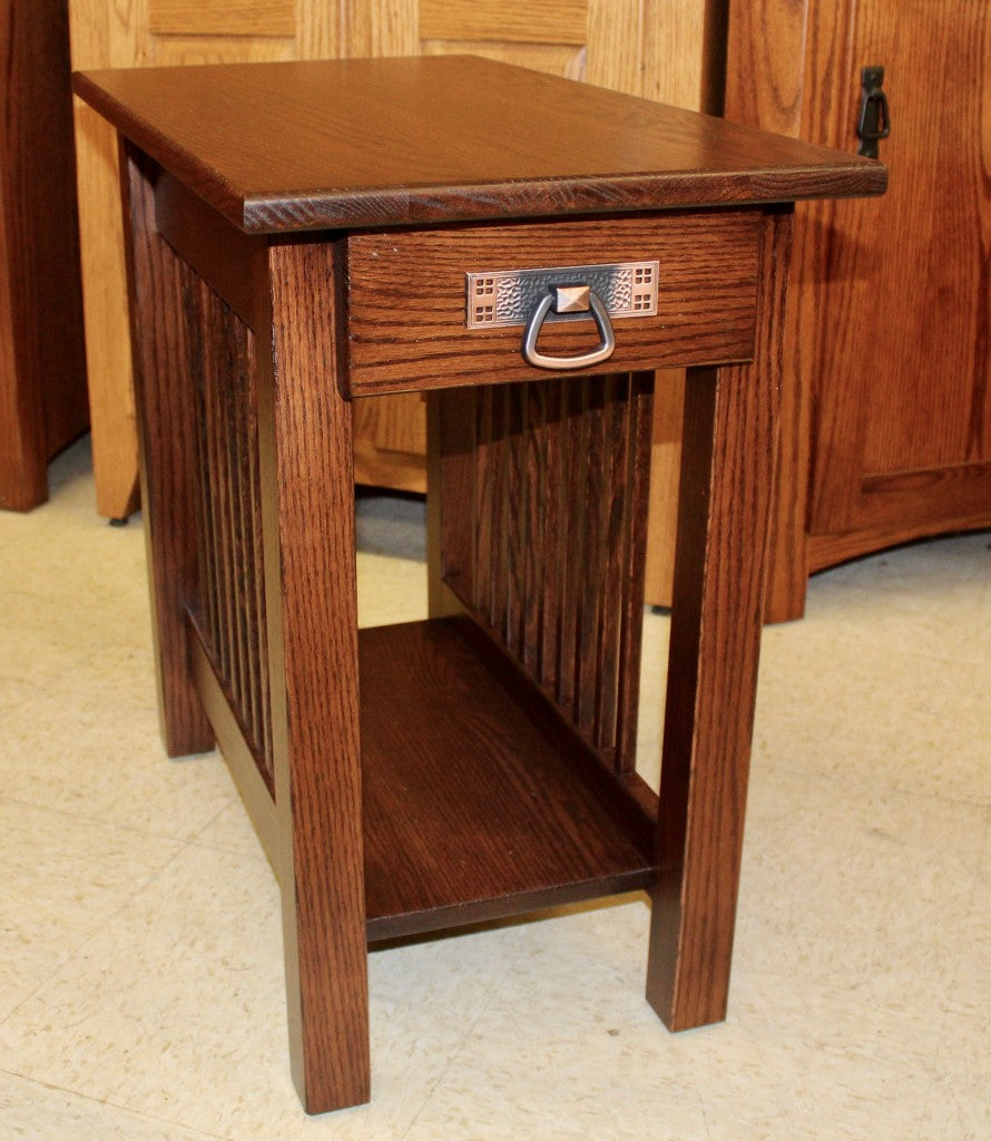 Lancaster Mission Chair Side Table with Drawer