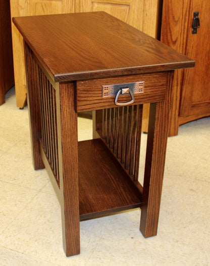 Lancaster Mission Chair Side Table with Drawer