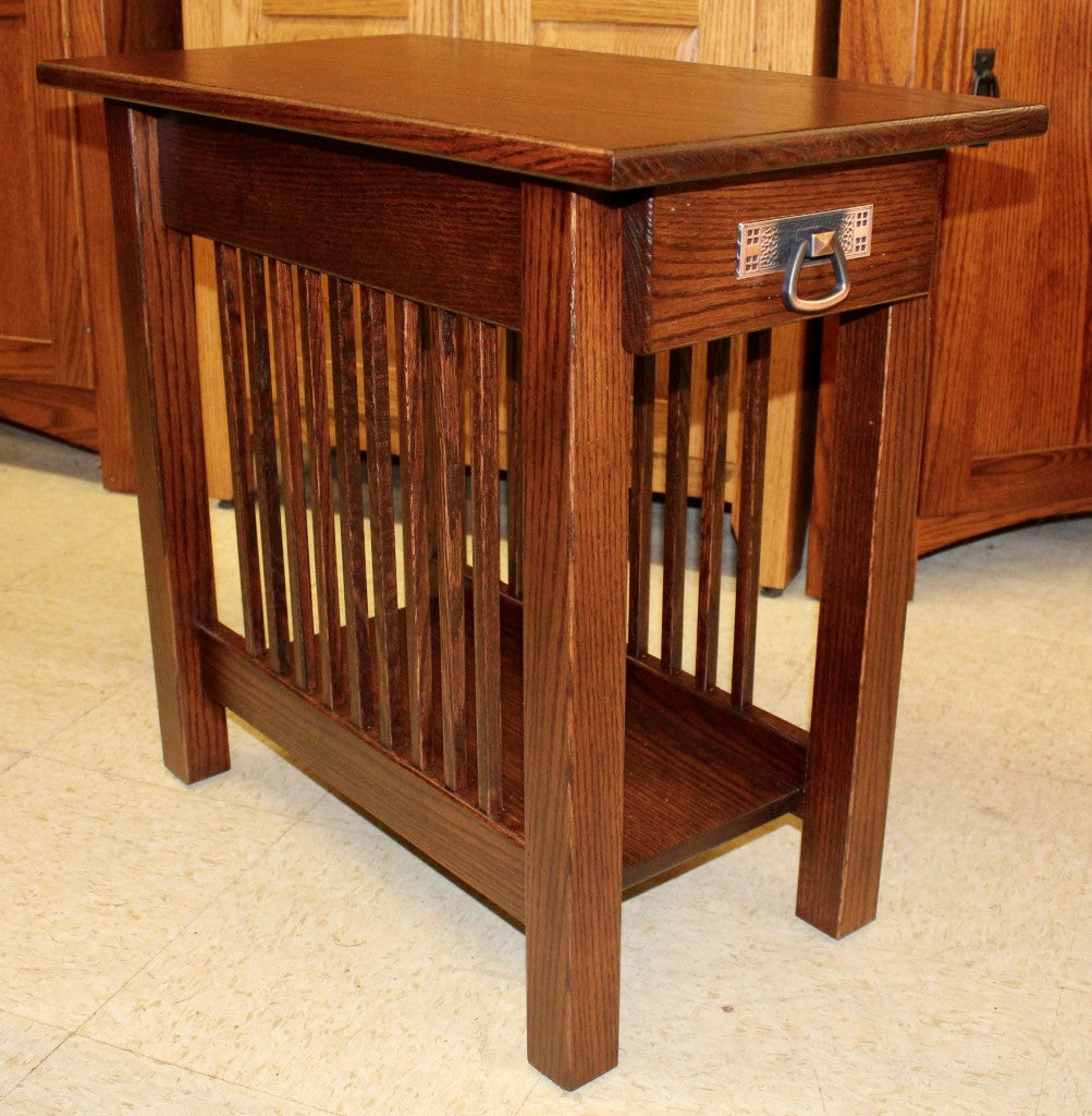 Lancaster Mission Chair Side Table with Drawer