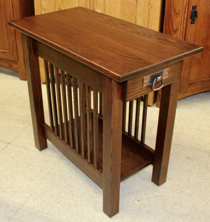 Lancaster Mission Chair Side Table with Drawer