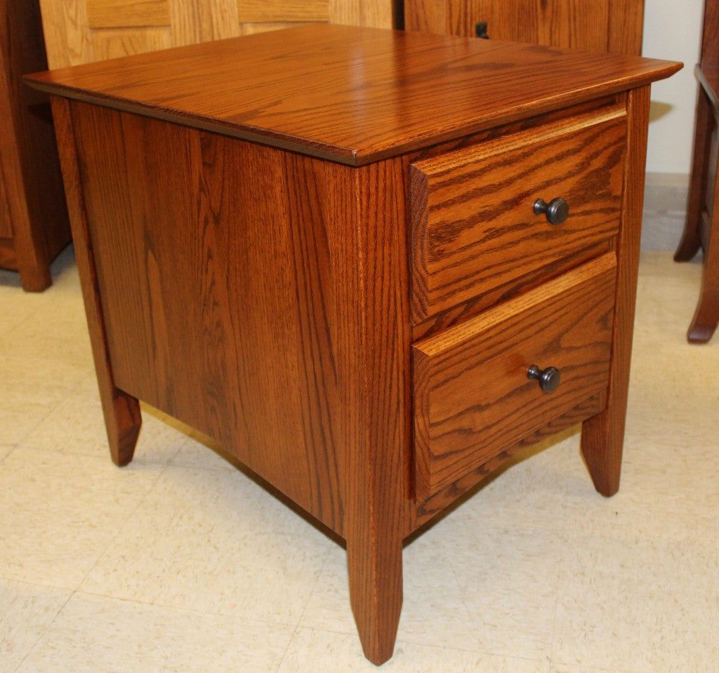 Danville Two Drawer End Table