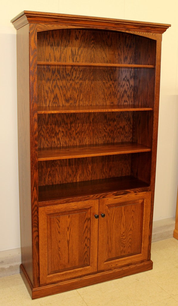 6 1/2′ Deluxe Traditional Bookcase with Doors [43 1/2″ Wide]