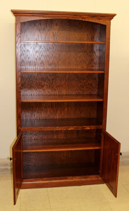 6 1/2′ Deluxe Traditional Bookcase with Doors [43 1/2″ Wide]