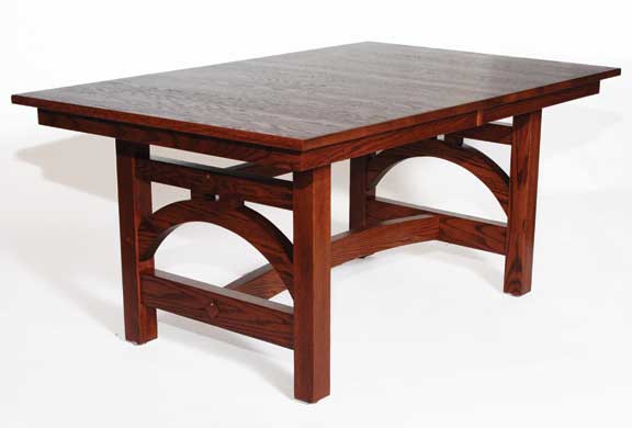 J-Arch Double Pedestal Table