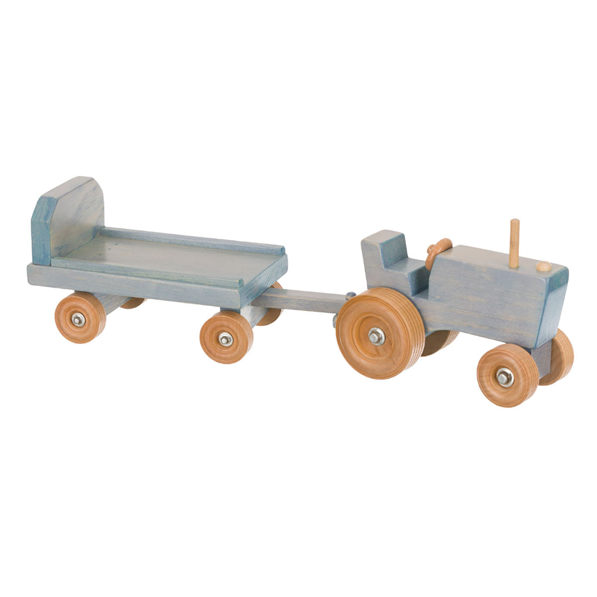 Amish-Made Wooden Toy Tractor & Hay Wagon Set hotsell with Hay Bales