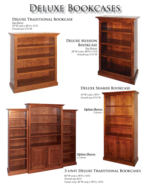 Mission Deluxe Bookcase 36"