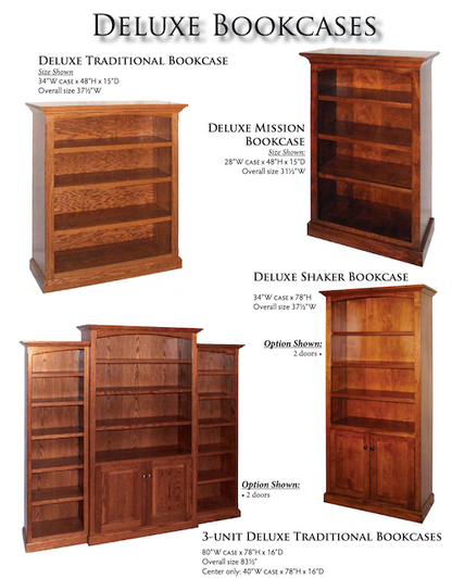 Traditional Deluxe Bookcase 36"