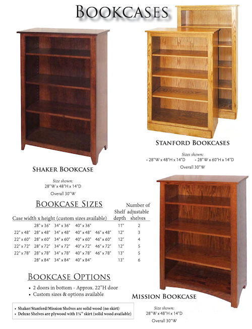 Shaker Bookcase 48"