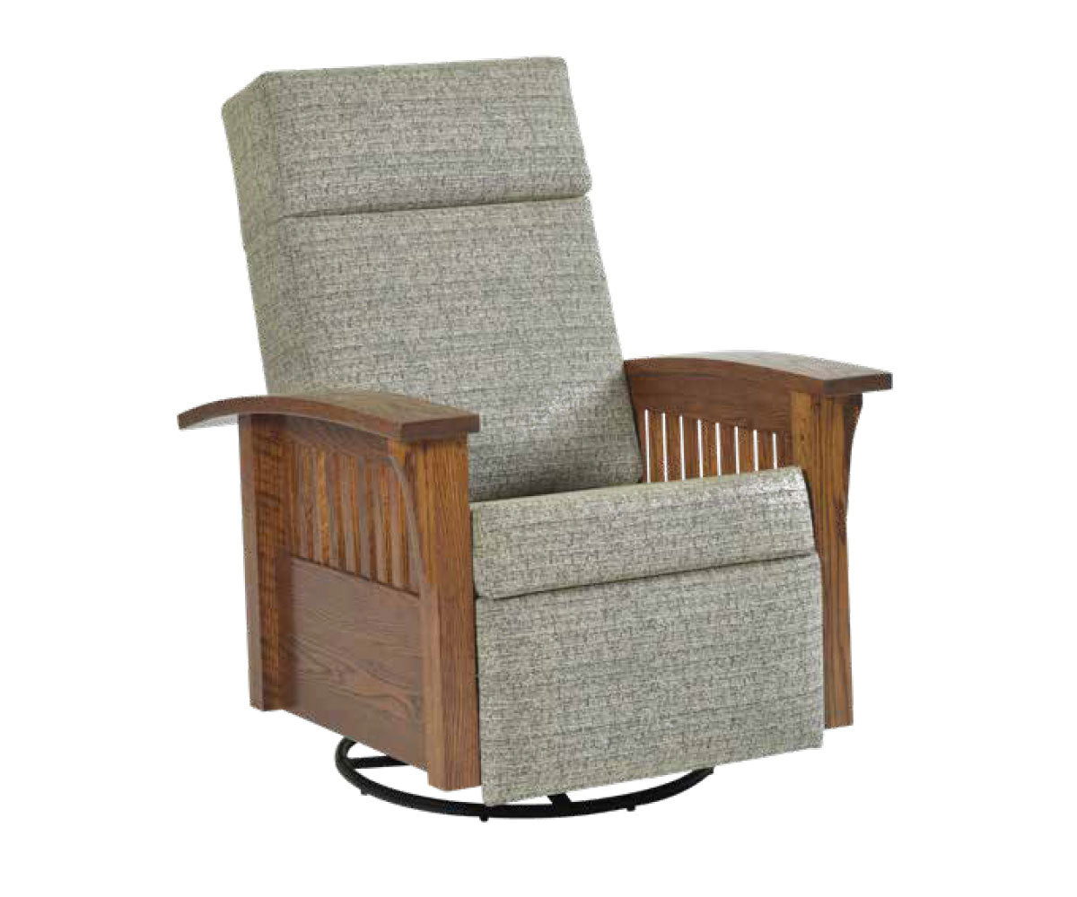 Mission Deluxe Swivel Glider Recliner - Steel Base