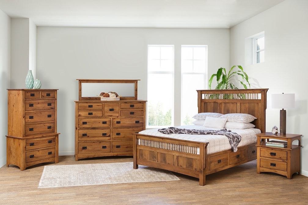 Lancaster Mission Bed with Low Profile Footboard