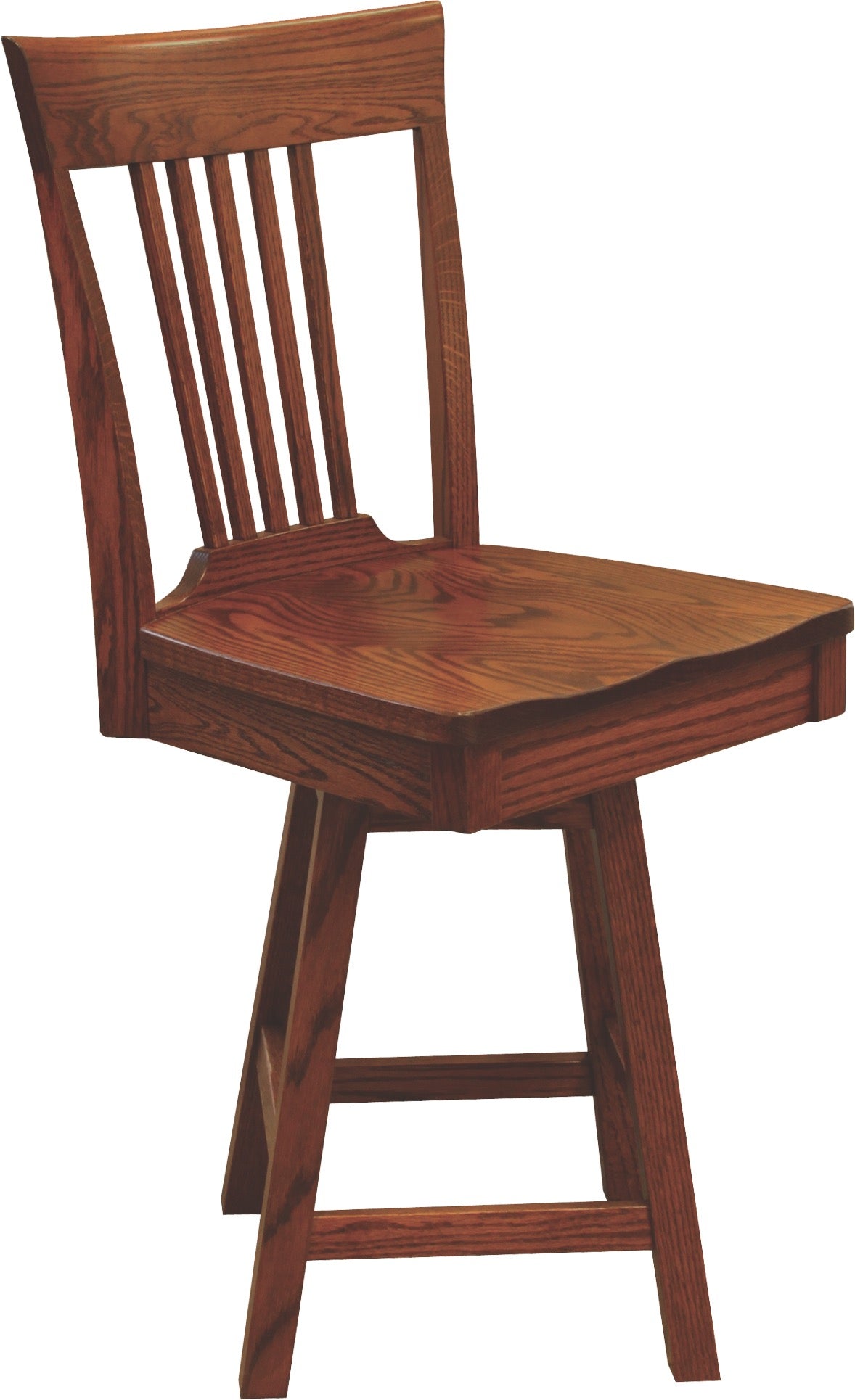 Old World OW Shaker 5-Slat Swivel Bar Stool