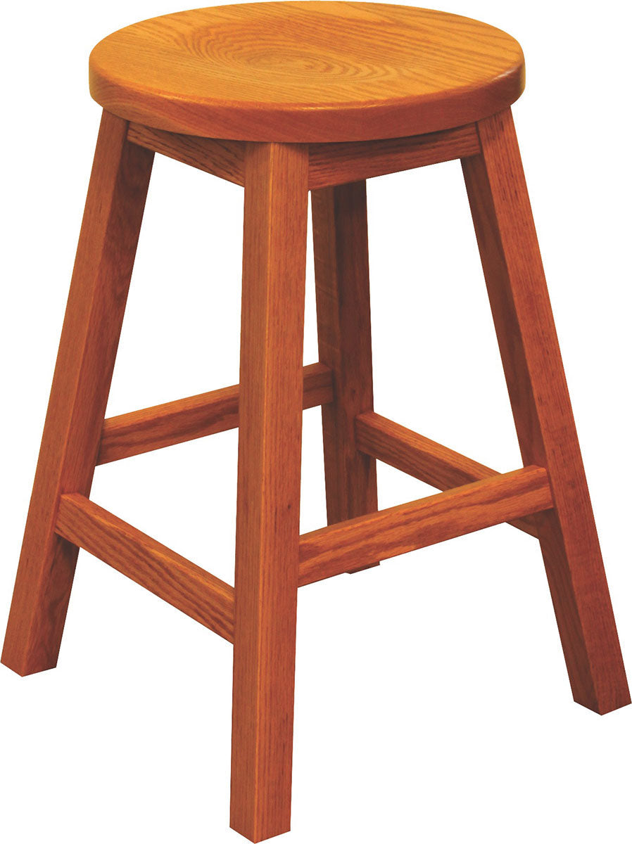 Mission Bar Stool with Round Seat