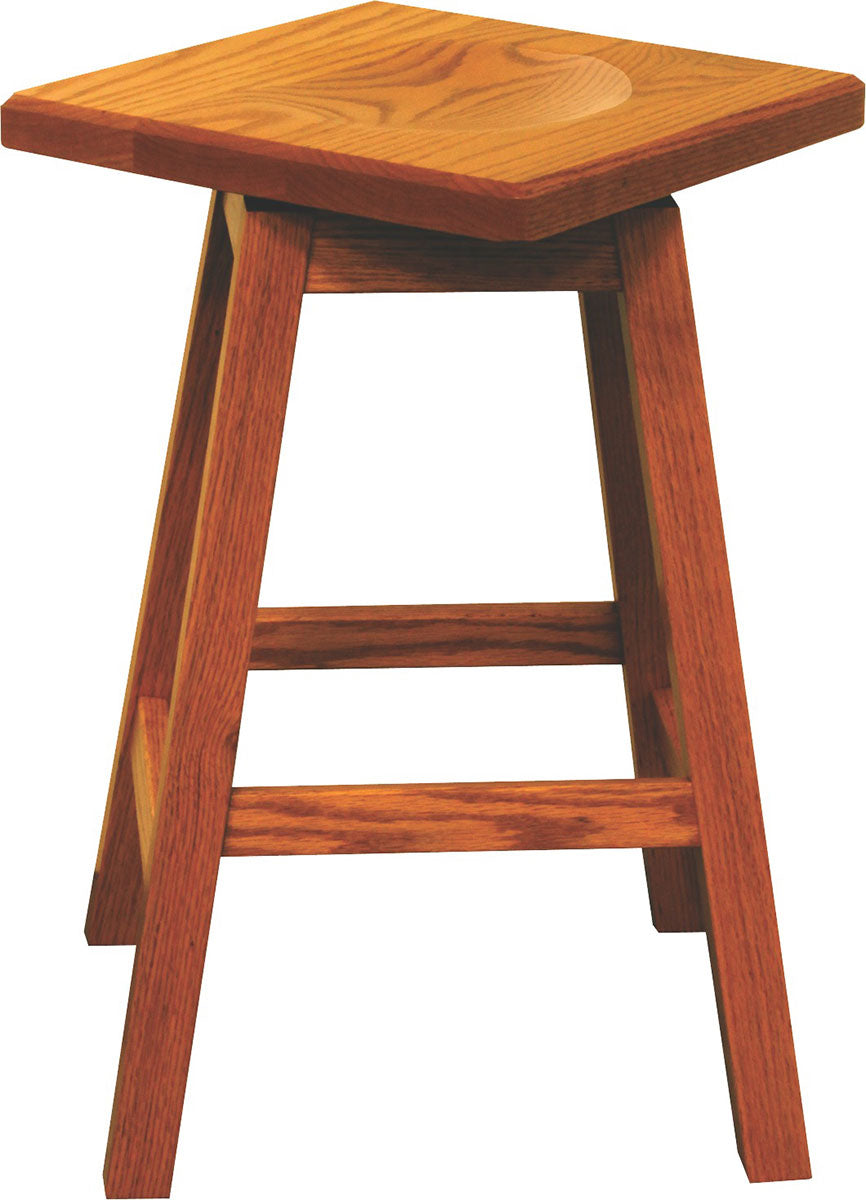 Mission Swivel Bar Stool with Square Seat