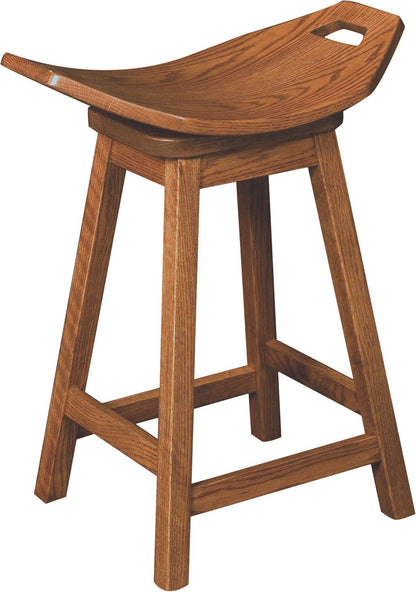 Mission Swivel Saddle Bar Stool