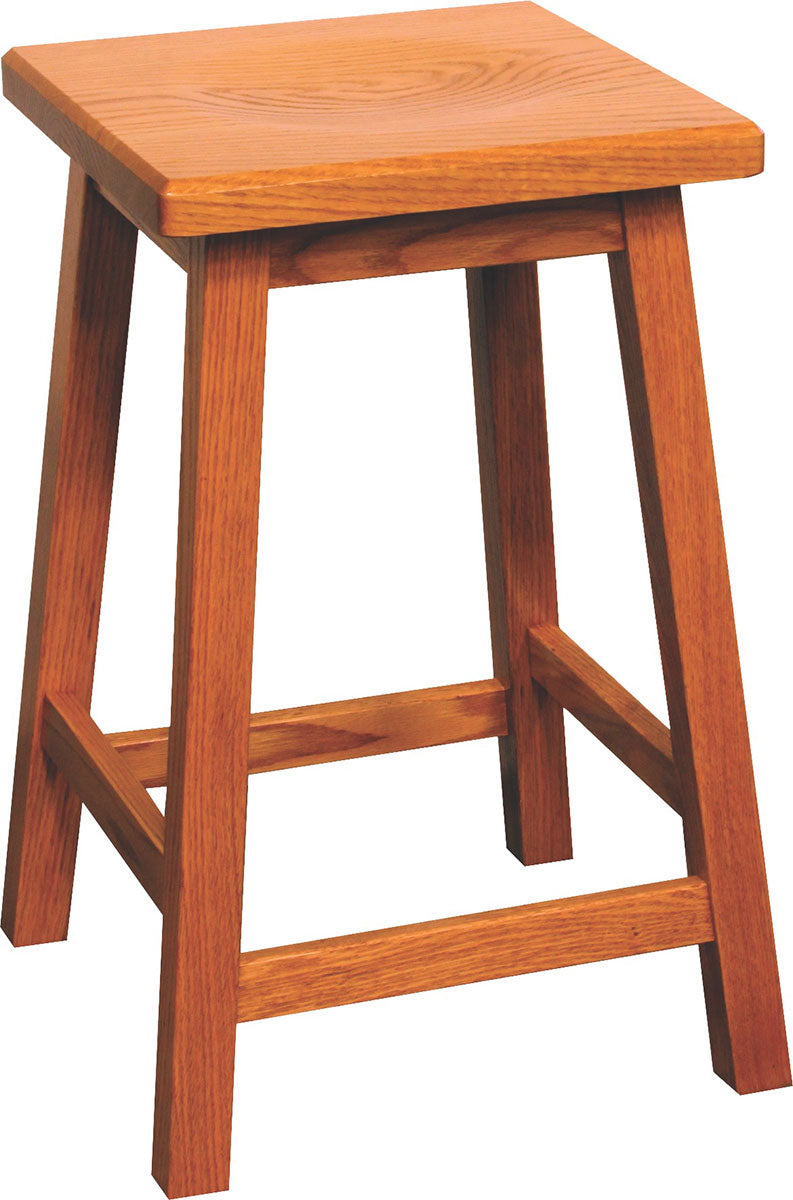 Mission Bar Stool with Square Seat