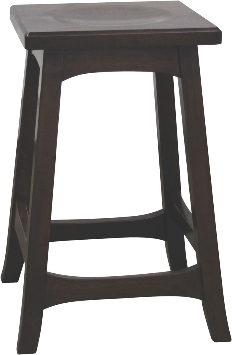 Weston Stationary Bar Stool with Square Seat