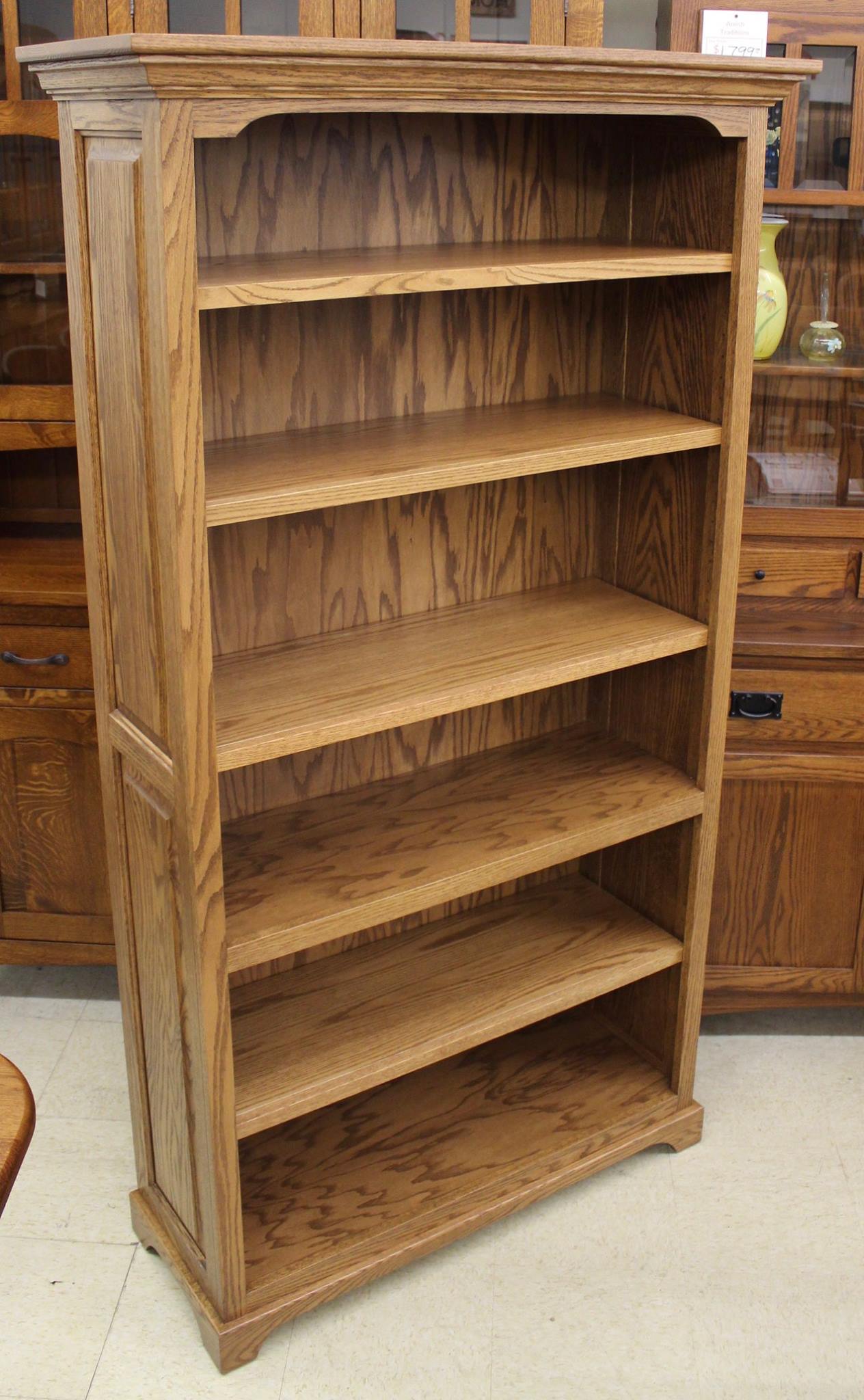 Raised Panel Deluxe Bookcase 48"