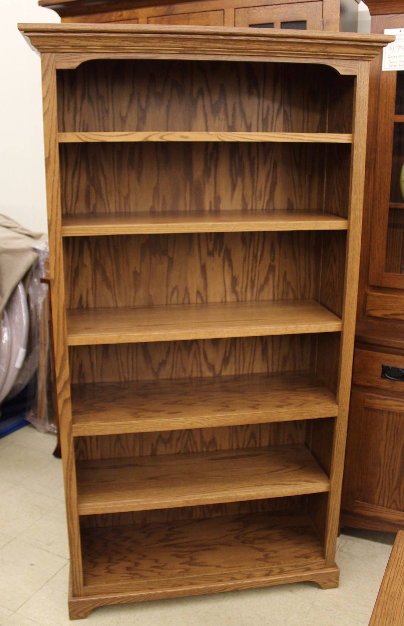 Raised Panel Deluxe Bookcase 36"