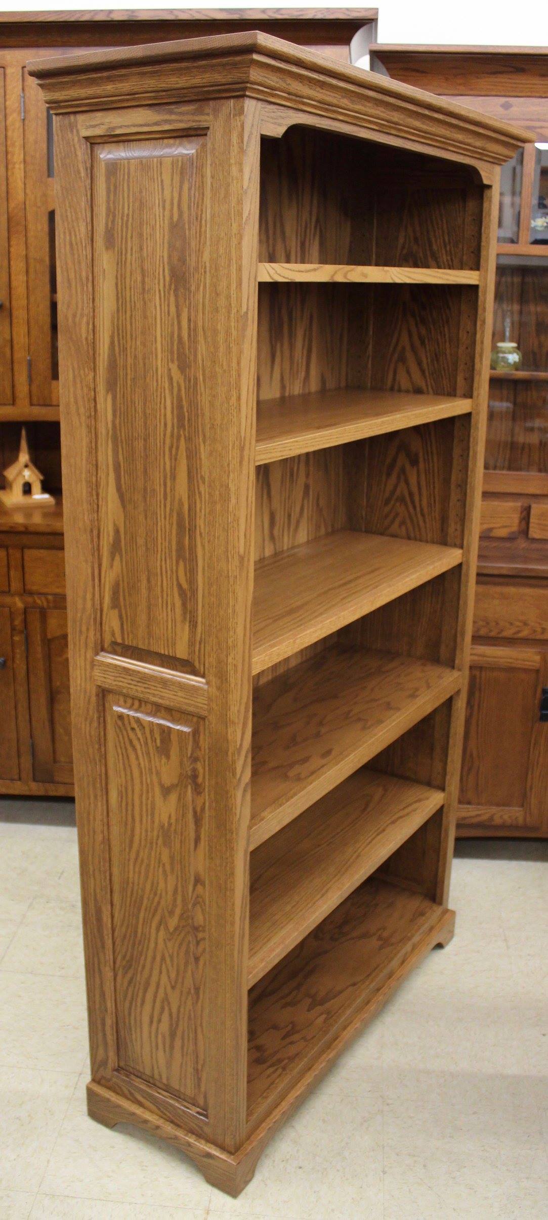 Raised Panel Deluxe Bookcase 48"