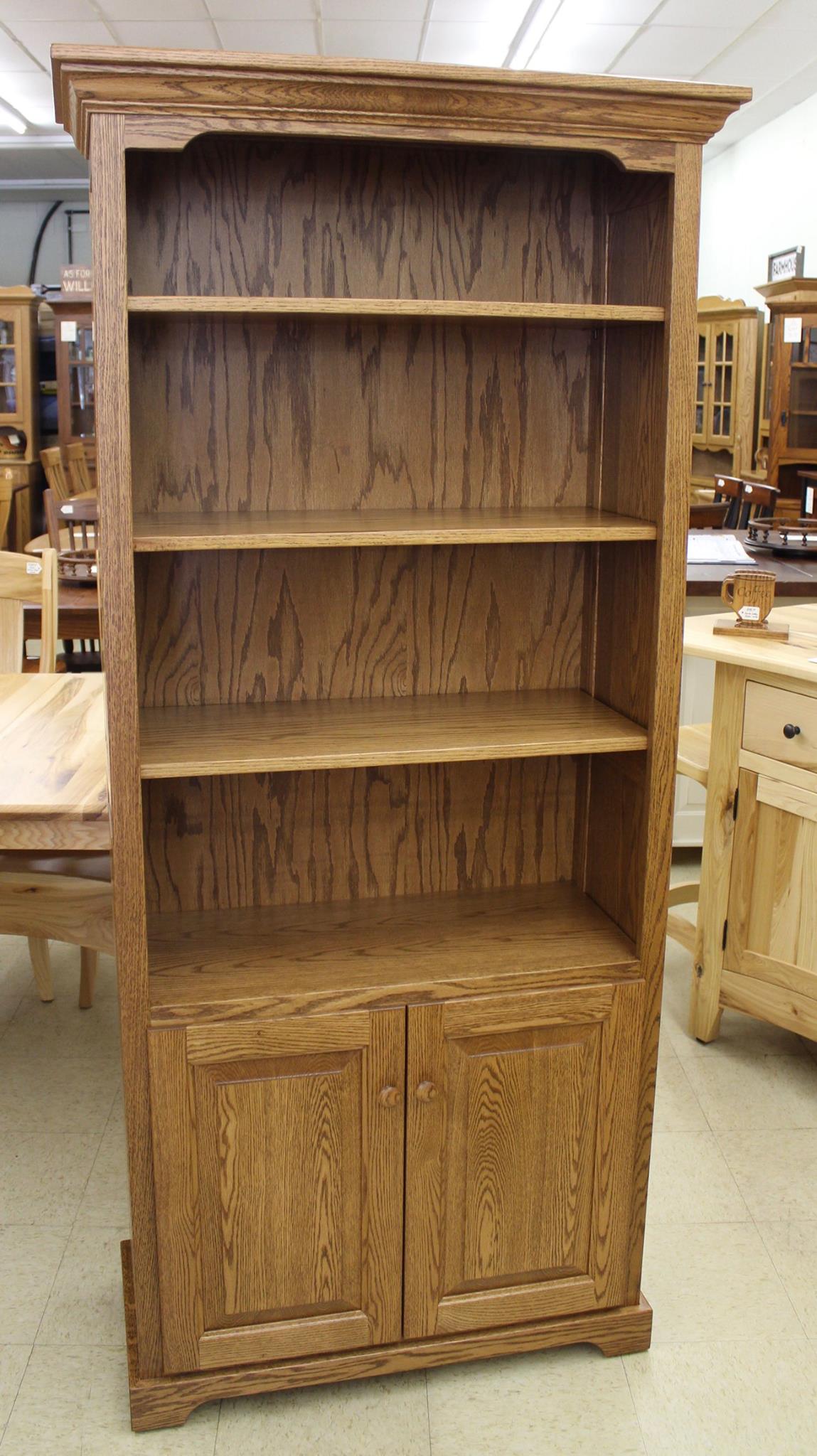 Raised Panel Deluxe Bookcase 30"