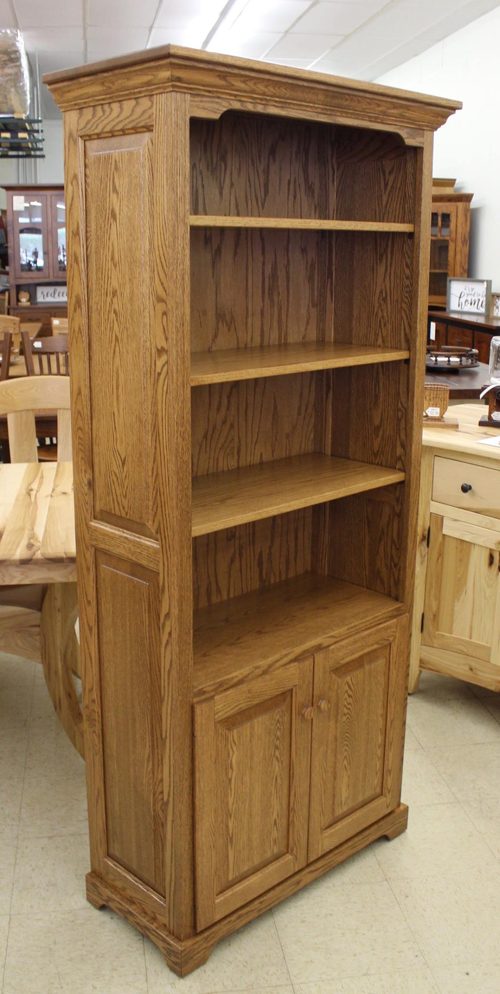 Raised Panel Deluxe Bookcase 42"