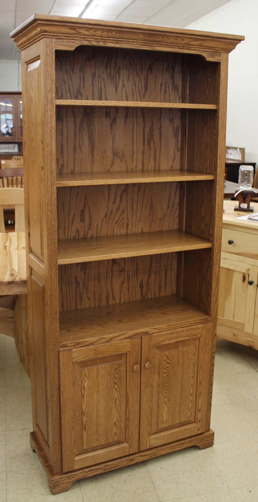 Raised Panel Deluxe Bookcase 30"