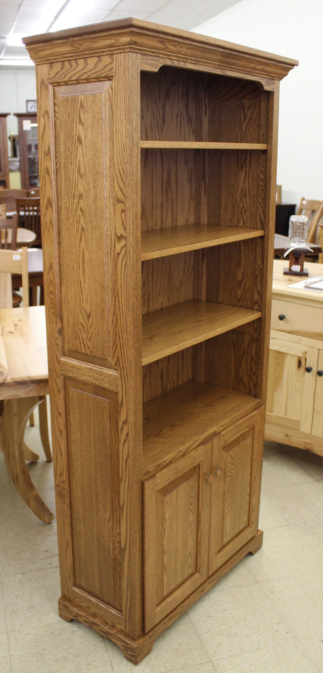 Raised Panel Deluxe Bookcase 42"