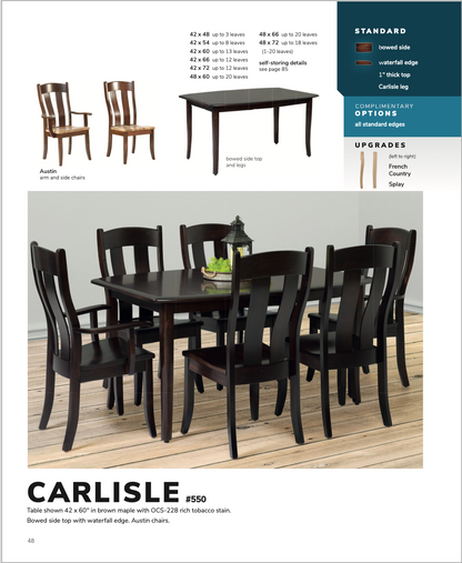 Carlisle Leg Table and Chair Set