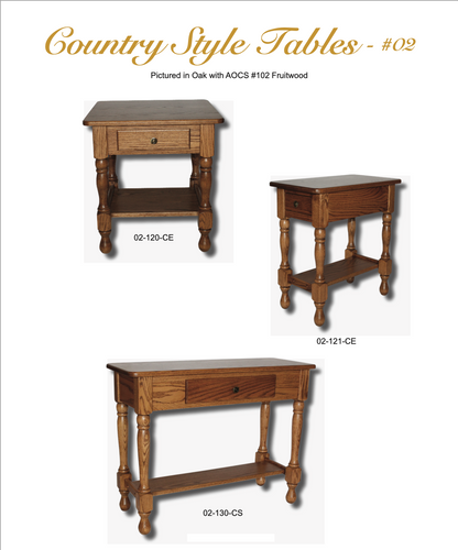 Country Style End Table With Drawer