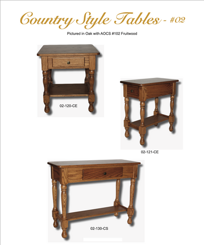 Country Style Chair Side Table With Drawer