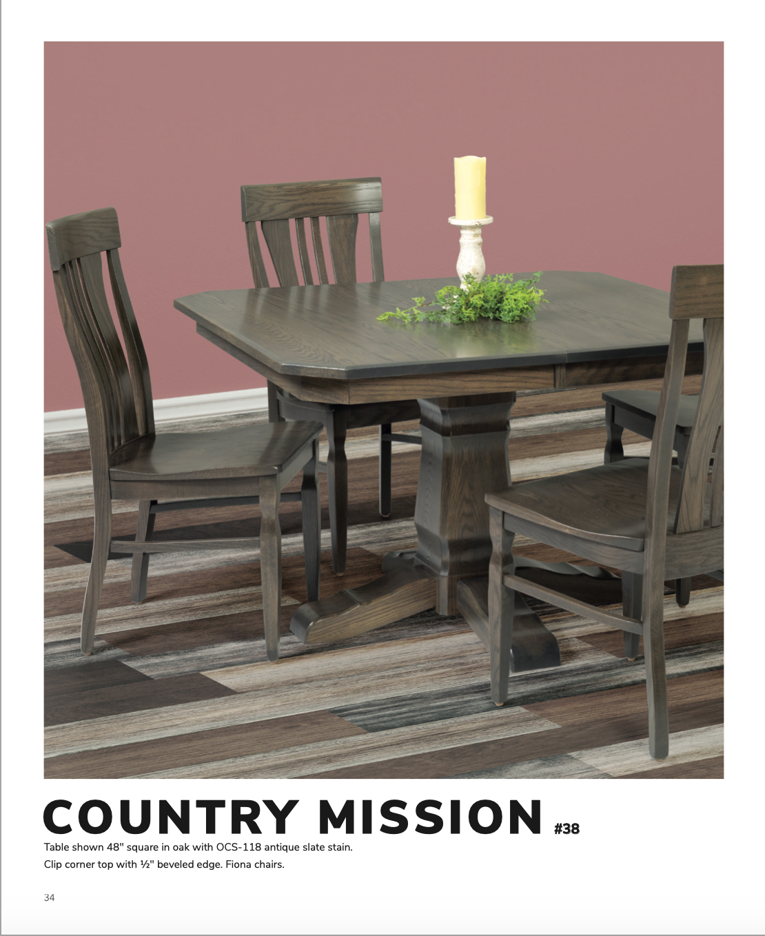 Country Mission Table and Chair Set