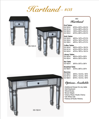 Hartland 36″ Sofa Table 