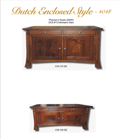 Dutch Enclosed 48″ Sofa Table 