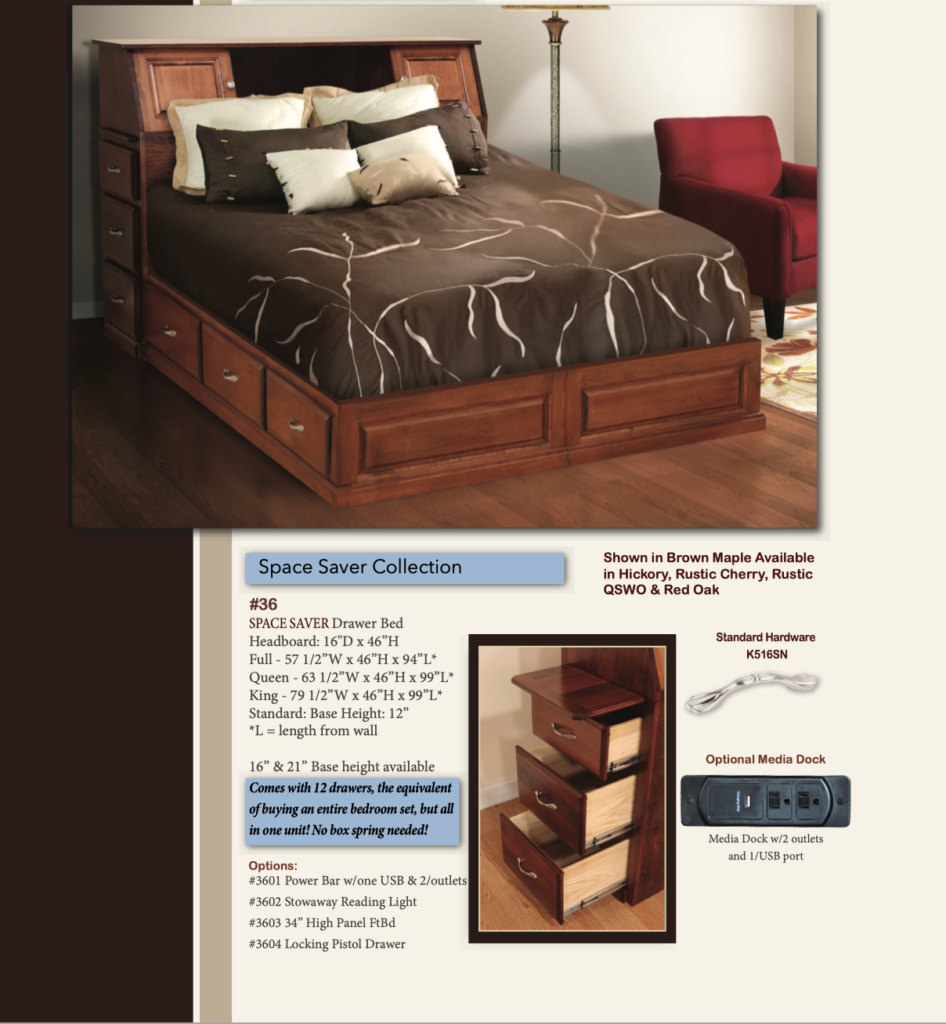 Deluxe All In One Traditional Fluted Bookcase Pedestal Bed