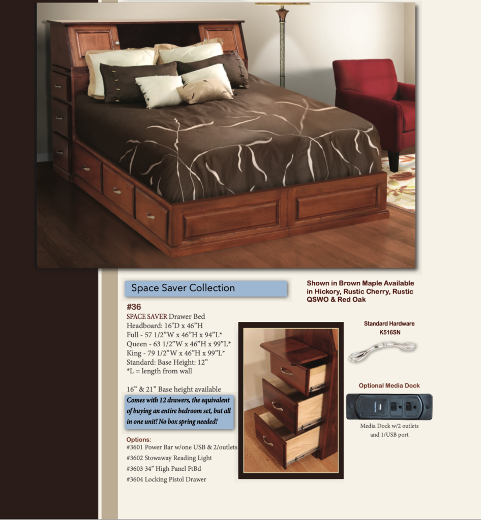 Space Saver Platform Drawer Bed - Headboard Not Included